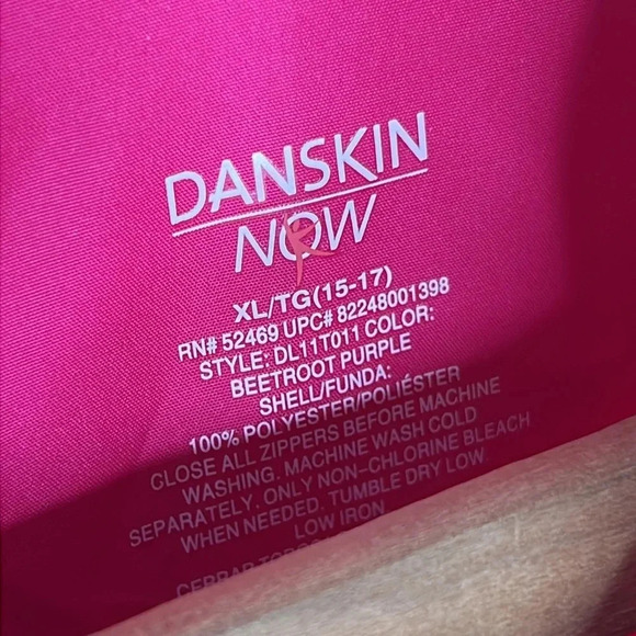 DANSKIN NOW Barbiecore Pink Windbreaker Zip Up Polyester Concealed Hood Jacket - Picture 7 of 8